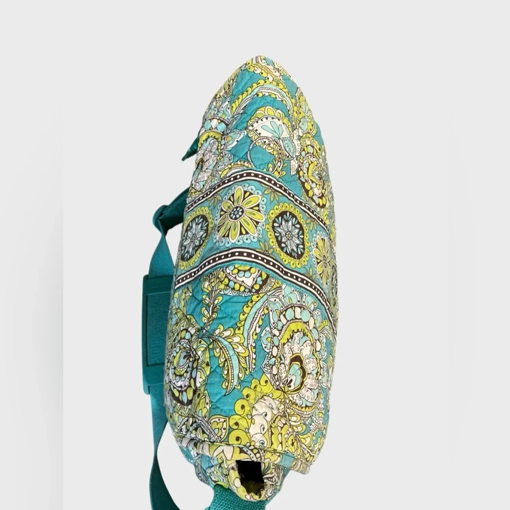 Vera Bradley Lindsay Crossbody Messenger Bag Peacock Quilted Floral